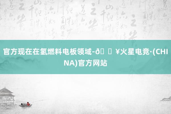 官方现在在氢燃料电板领域-🔥火星电竞·(CHINA)官方网站