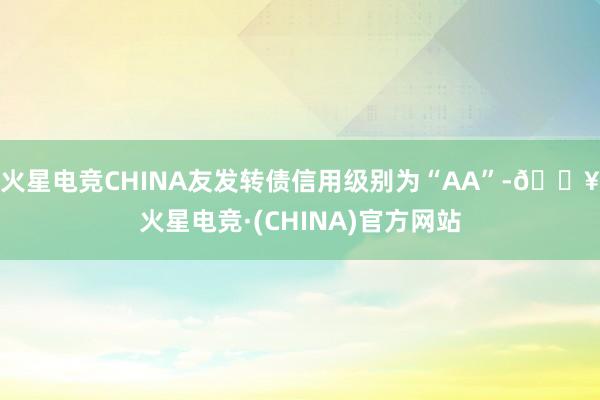 火星电竞CHINA友发转债信用级别为“AA”-🔥火星电竞·(CHINA)官方网站